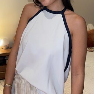 Nasty Gal White Halter Top (S)